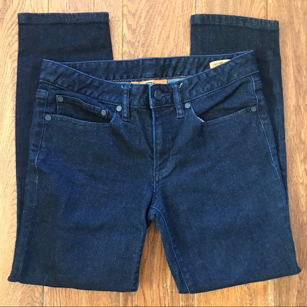 Tory Burch Cropped Skinny Jean Dark Wash Size 27